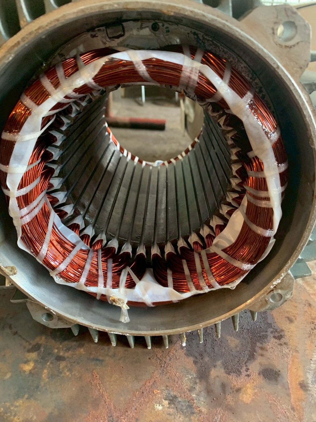 Stator inspection of an induction motor