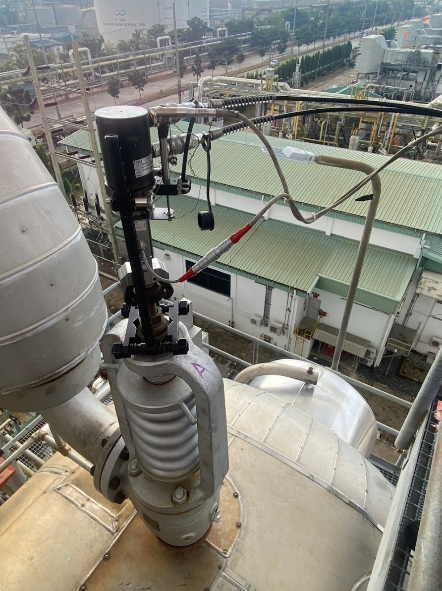 On-site testing on a live safety valve