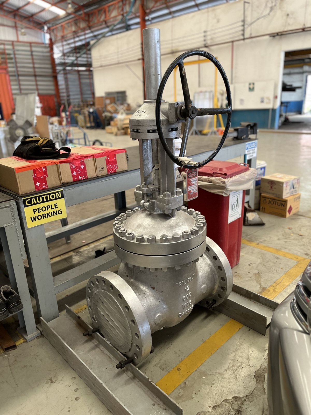 12 inch gate valve in workshop